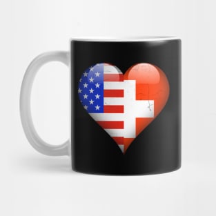 Half American Half Swiss - Gift for Swiss From Switzerland Mug